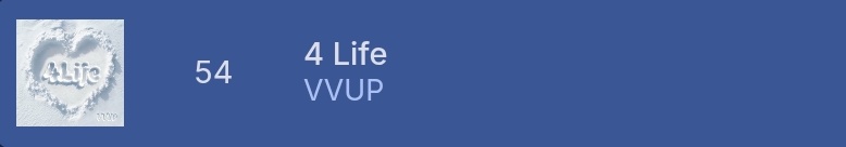 VVUPCHARTS's tweet photo. iTunes K-Pop 
US 🇺🇸 

#54 4LIFE [New peak] +45

#vvup #비비업 https://t.co/7iCeB41qPu