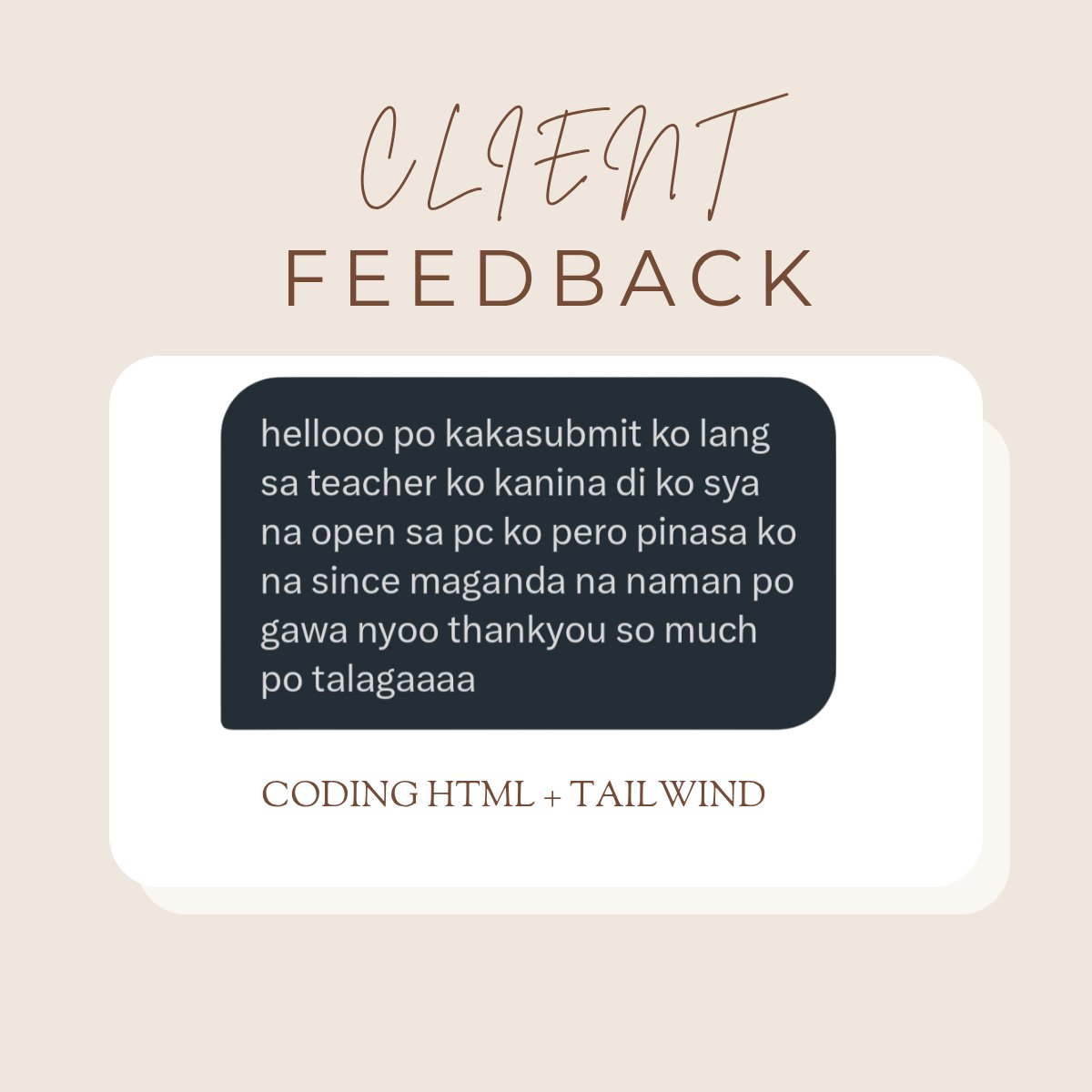 CLIENT FEEDBACK 133

still open for non-rush commissions only 💗

Commission: Programming | Landing page only using HTML + CSS | Rush Task - 1 day done overnight