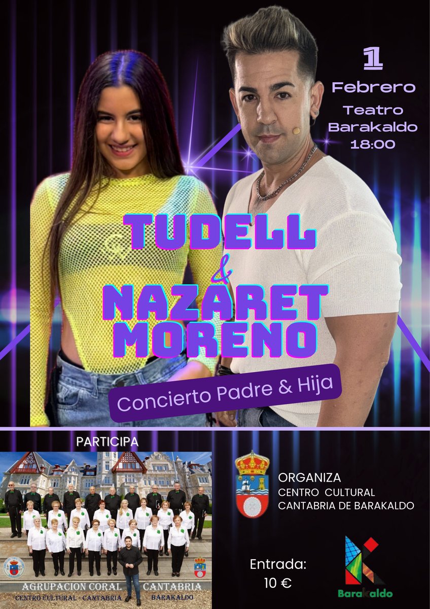 nazaretmoreno's tweet image. El 1 de febrero concierto estreno con @tudell_oficial en @TeatroBarakaldo
¡única actuación! en
#Barakaldo #Bilbao #Padreehija