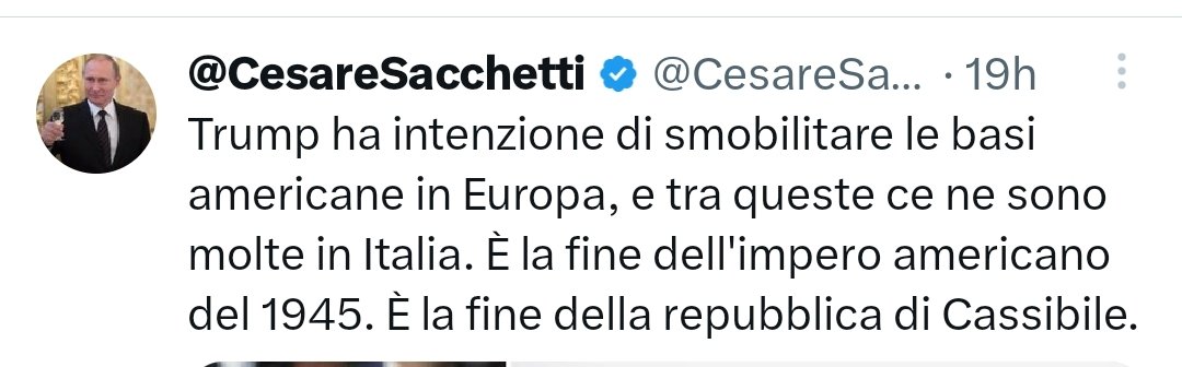 wilvis70's tweet photo. Vi va di rispondere a questa cretinaggine? Occhio che vi blocca🤡🤡🤡 Diteglielo che versiamo da anni 30mld anno e che adesso TRUMP ne Vuole 120mld. Povera Meloni dove li prenderà? Occhio ai troll del suo profilo. #sacchetti https://t.co/psONrTimDF