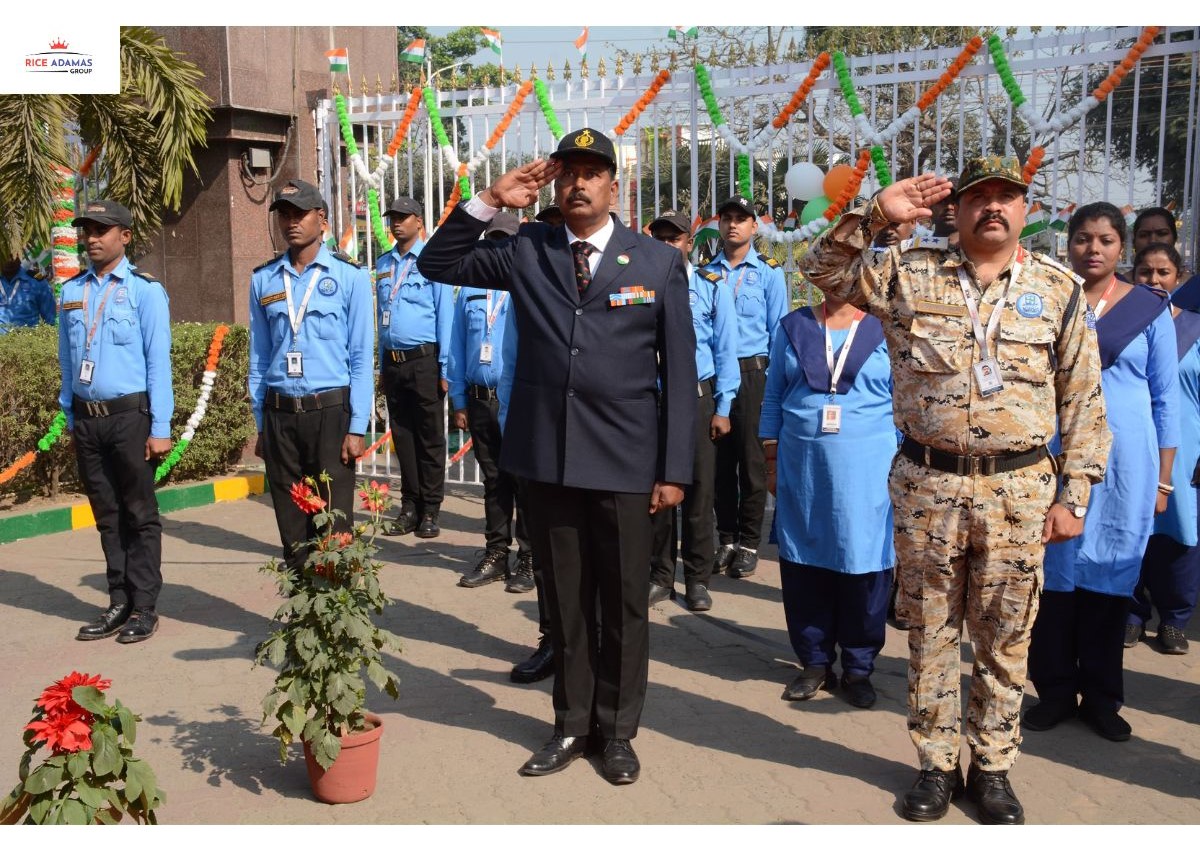 SamitRay11's tweet photo. On the 76th Republic Day, the tricolor soared high in the campus of Adamas University, filling the air with the spirit of unity and hope. 
#RepublicDay2025 #ProudToBeIndian #UnityInDiversity #JaiHind #CampusCelebration #AdamasUniversity #BestinBengal #TransformwithAdamas https://t.co/611FHw2uym