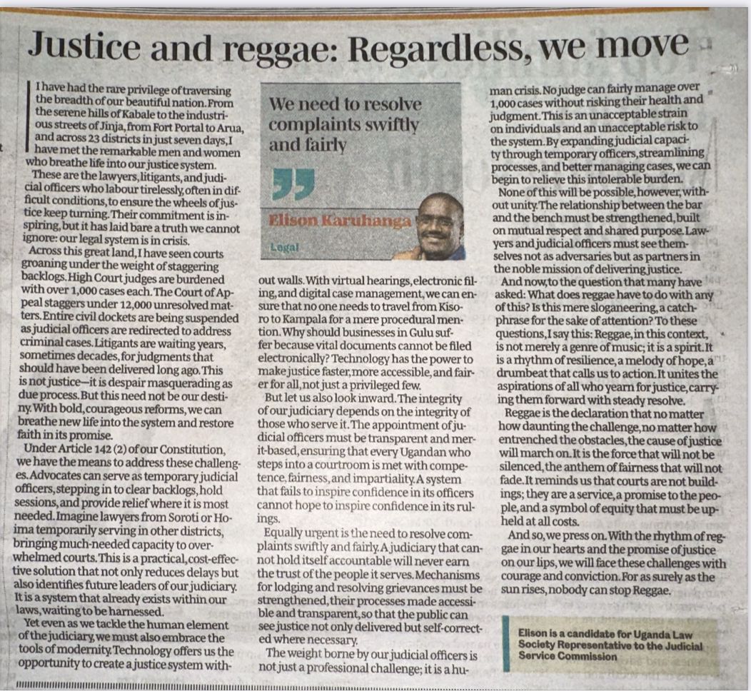 My Article in the  <a href="/DailyMonitor/">Daily Monitor</a> today 
"And now, to the question that many have asked: What does reggae have to do with any of this? Is this mere sloganeering, a catchy phrase for the sake of attention? To these questions, I say this: Reggae, in this context, is not merely a
