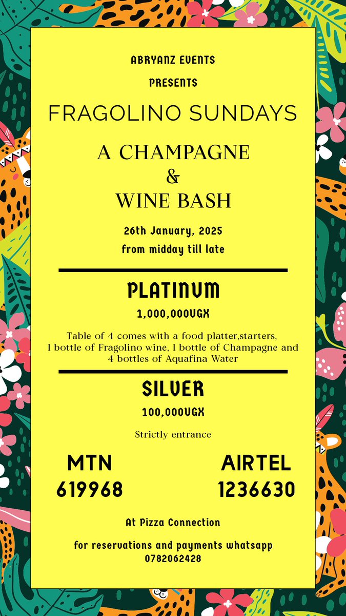 KampalaBrunch's tweet photo. All roads lead to Pizza Connection! 🍕✨ Everything is set for Fragolino Sundays—your perfect blend of sweet sips and delicious bites. Don’t miss out!
Hosted by;  @AbryanzOfficial

Reservations: +256 782 062428

 #FragolinoSundays #PizzaConnection
#abryanzevents https://t.co/AXGoCBhpZf