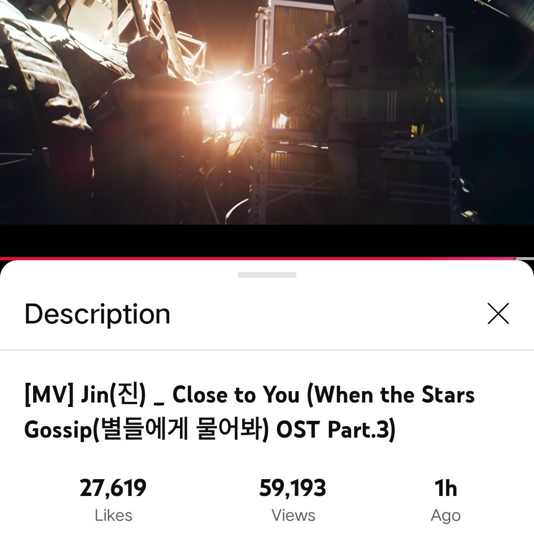 Drop the Screenshot of you Streaming Jin 'Close to You' MV 🎧❤️‍🔥👇🏻
📎 youtu.be/NFeI7hJvfeA

CLOSE TO YOU BY JIN
JIN OST KING 
#CloseToYouOutNow 
#Jin_ClosetoYou