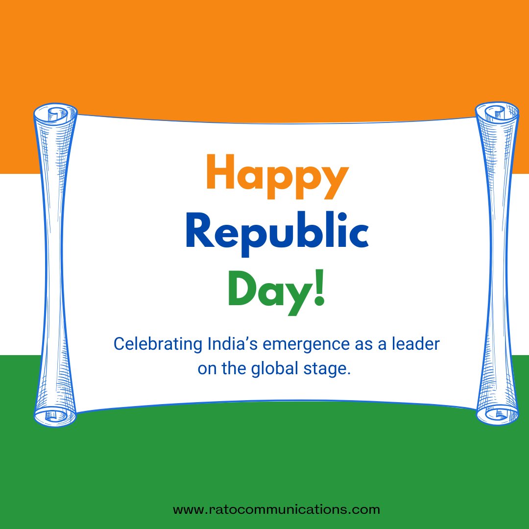 RatoComms's tweet photo. India has come a long way in 75 years!

From being an aspirational republic encouraging freedom and equality to its citizens to becoming an emerging world leader seen as an example of ethical and conscientious leadership.

Happy Republic Day!

#RepublicDay #RepublicDay2025 https://t.co/V1co2jZMLc