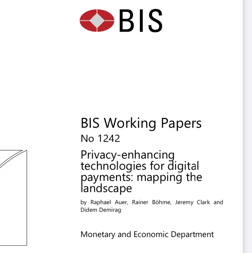 RaphAuer's tweet photo. New paper discussing the potential of privacy-enhancing technologies in payments: https://t.co/WDzSLTgOeo  (w Böhme, @PulpSpy, and @demirag_d). https://t.co/VNiOwslLx9