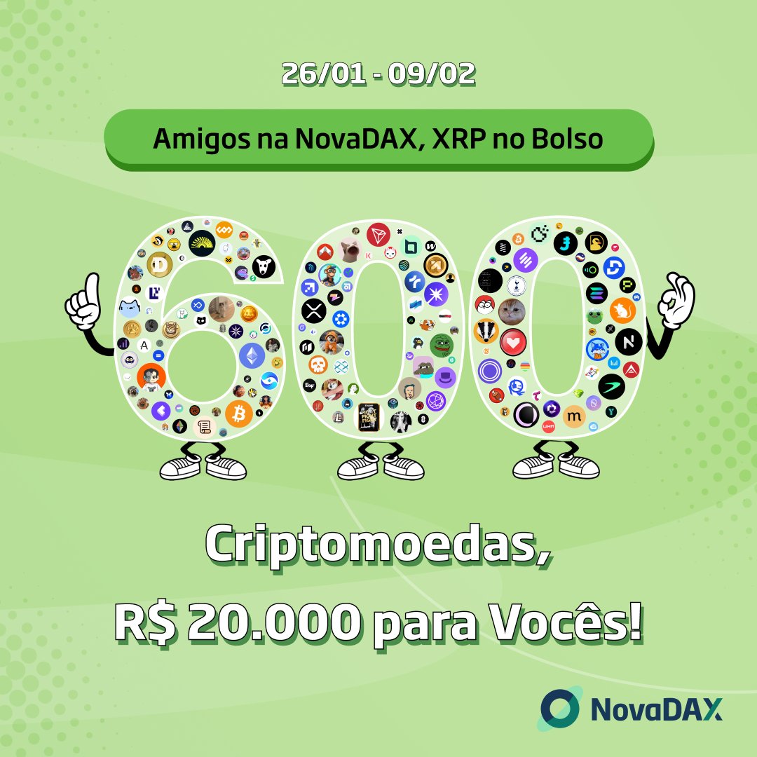Nova_DAX's tweet photo. 🎉 6 Anos, 600+ Criptomoedas 🎉
💰 Você e seus amigos, todos ganham XRP @Ripple grátis!
🎁 R$ 20.000,00 em XRP para todo mundo!
🔗https://t.co/eX2VHqrZvA
#NovaDAX #Ripple #XRP #Airdrop #ToTheMoon #Criptomonedas #cripto https://t.co/XsN6uzSzYV