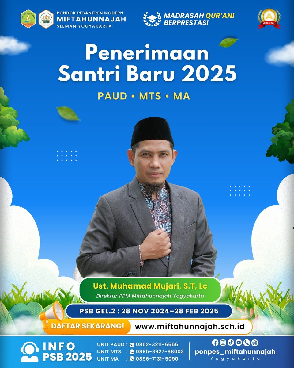 mmujari's tweet photo. Menjadi santri tidak otomatis menjadi baik, namun menjadi santri adalah salah satu ikhtiar untuk baik 
#ayomondok https://t.co/4eHCVHBDDS