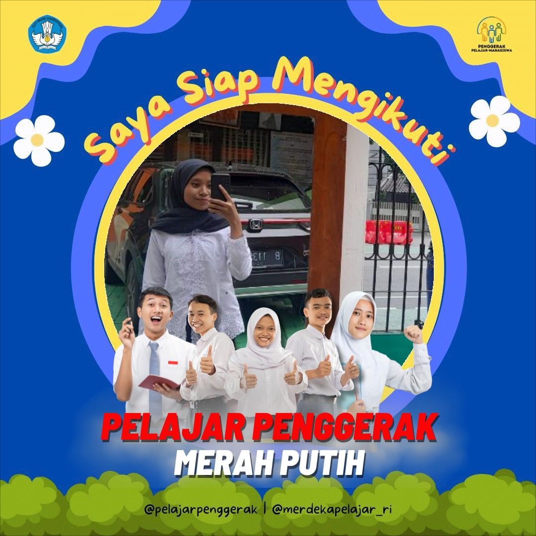 Saya, Meliantha Melind Putri M
siap menjadi Pelajar Penggerak Merah Putih, berupaya hidup sehat, berprestasi, dan berkarakter. Siap menjadi generasi unggul tanpa kekerasan dan tanpa judi online #PelajarPenggerakMerahPutih #PelajarSehatCerdasBerkarakter #GerakanTujuhKebiasaan