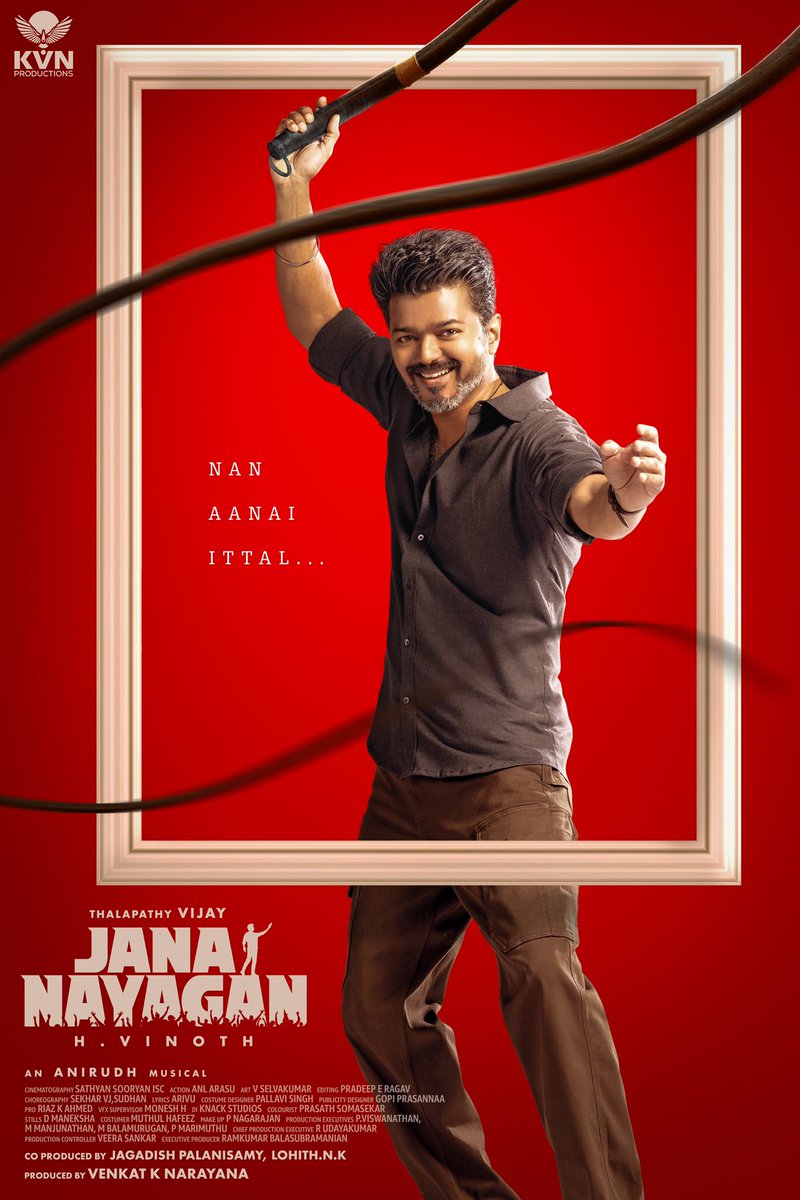 Nan Aanai ittal…
Adhu…….🔥

#JanaNayaganSecondLook
#NanAanaiittal
#JanaNayaganVijay

#Thalapathy <a href="/actorvijay/">Vijay</a> sir #HVinoth <a href="/KvnProductions/">KVN Productions</a> <a href="/thedeol/">Bobby Deol</a> <a href="/prakashraaj/">Prakash Raj</a> <a href="/menongautham/">Gauthamvasudevmenon</a> #Priyamani <a href="/itsNarain/">Narain</a> <a href="/hegdepooja/">Pooja Hegde</a> <a href="/_mamithabaiju/">Mamitha Baiju</a> <a href="/anirudhofficial/">Anirudh Ravichander</a> <a href="/Jagadishbliss/">Jagadish</a> <a href="/LohithNK01/">Lohith NK</a> #ஜனநாயகன்