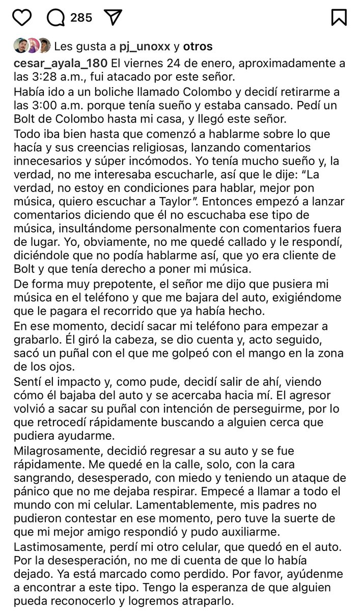 Este pedazo de mierda es conductor de bolt y atacó a un pasajero por ser gay. Ustedes pío dimensionan que esto Paraguay 2025