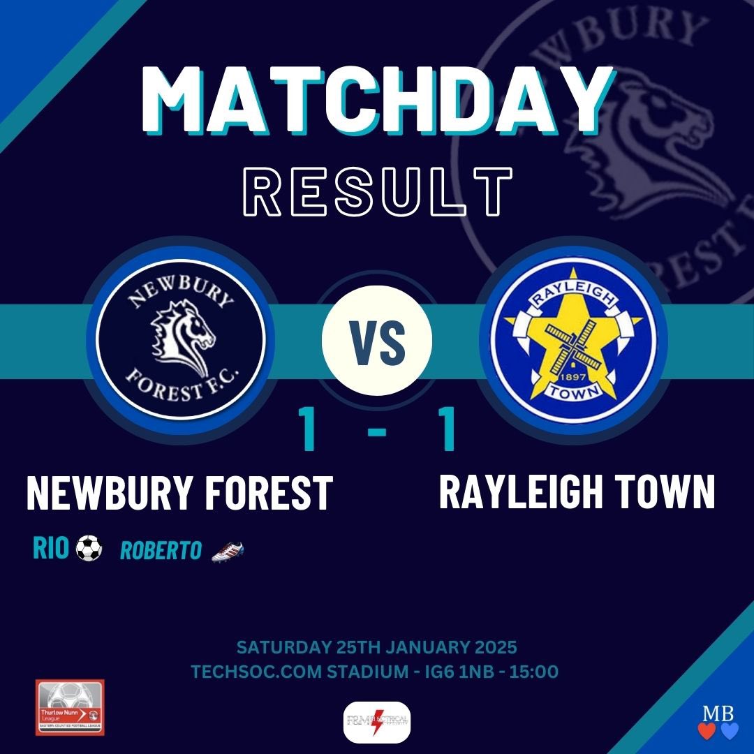 Results for yesterdays game vs <a href="/RayleighTownFC1/">Rayleigh Town FC</a> ⚽️