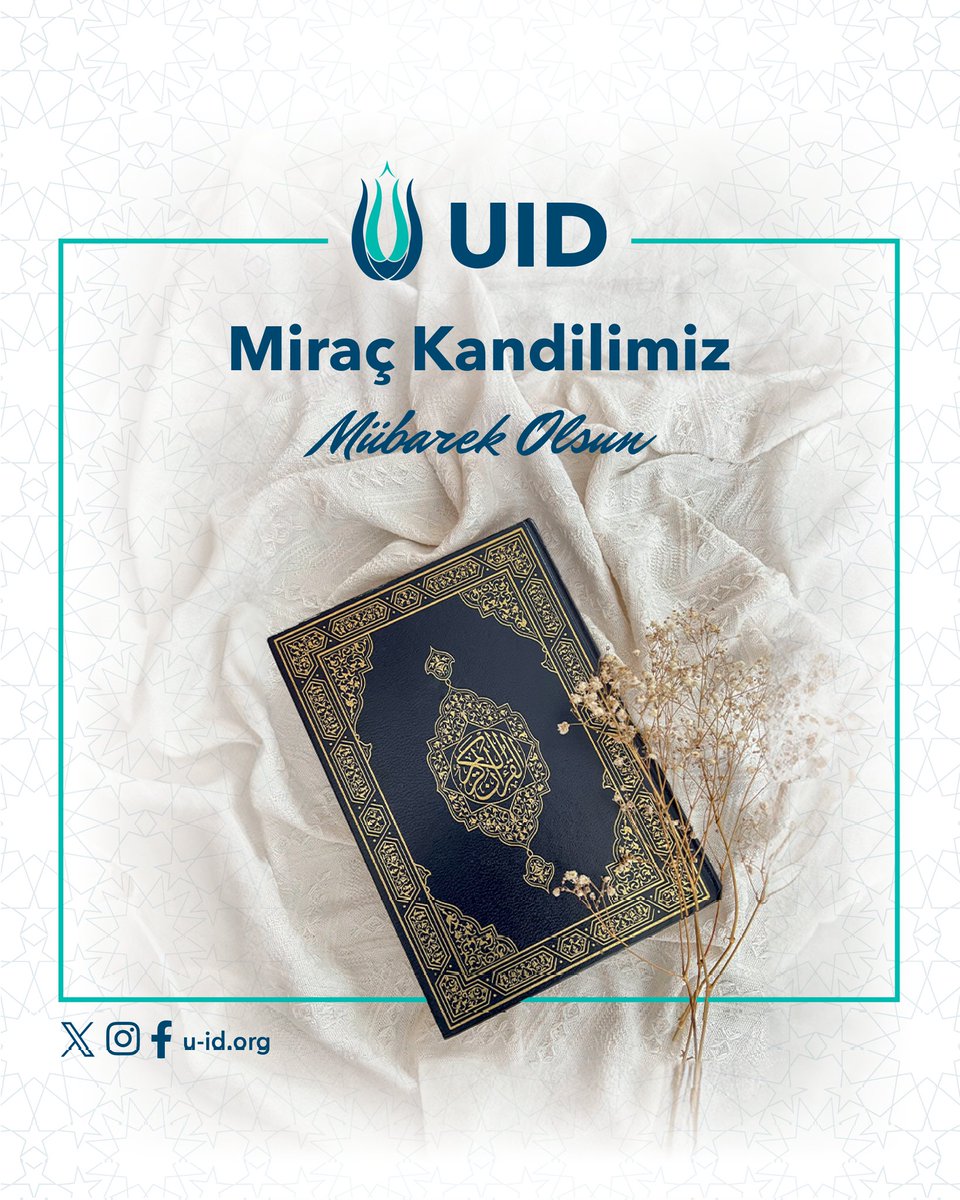 🇹🇷 Miraç Kandilimiz mübarek olsun. Dualarınız kabul olsun.

🇩🇪 Wir wünschen allen Muslimen eine gesegnete und friedvolle Miradsch-Nacht.

🇬🇧 We wish all Muslims a blessed and peaceful Miraj night.

#MiracKandili #uid #uidwomen #uidyouth