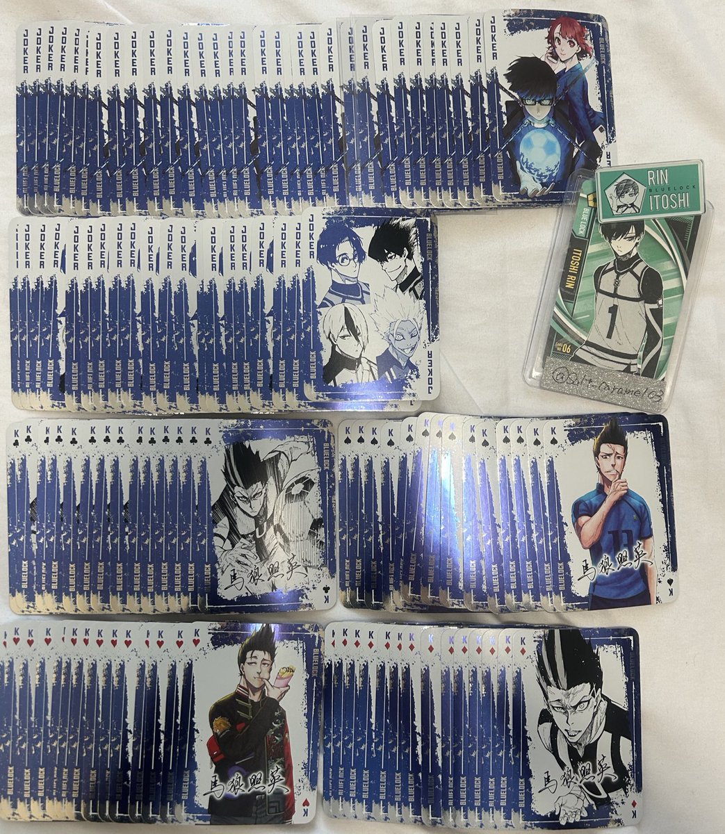 Salt_caramel03's tweet photo. 【 交換/譲渡 】 ブルーロック 特装版 31巻 トランプ ブルロ

譲)冴16 御影1 凪2 黒名5千切4 ○馬狼16 ○JOKER(烏/乙夜/雪宮/士道)20 ○JOKER(アンリ/絵心)32 

求)凛 ¥45/枚+送料

○のみ譲渡可
4種↔4種にての交換
検索からでもお気軽にお声掛けください https://t.co/BlNsBnvwHo