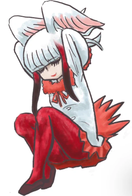 絵チャ成果物 トキチャン首回りのはブワッじゃなくてホワホワだと気づいてしまったのだ 