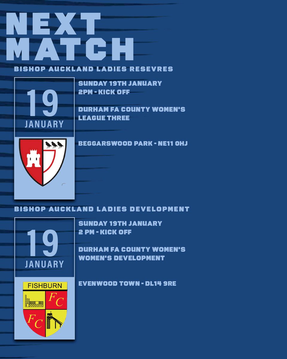 🚨MATCHDAY for the Reserves and Development Team

The Reserves Travel to Gateshead Rutherford, and The Development Team host Fishburn

Sponsored by cannycomps.co.uk

#TheBishops I #TwoBlues