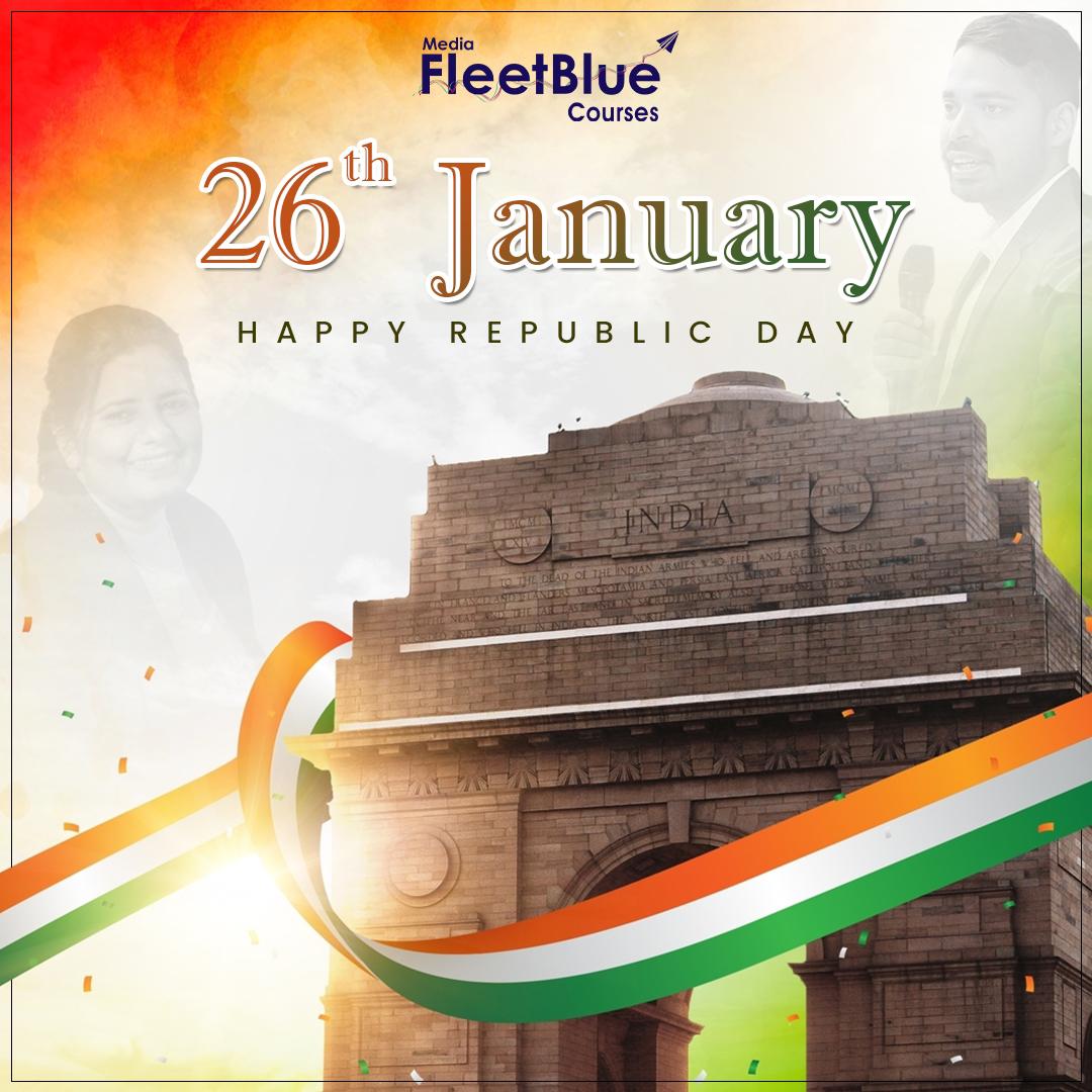 mediafleetblue's tweet photo. On this Republic Day, let's honor the spirit of unity, freedom, and progress! Wishing all our students and clients a very Happy Republic Day!! 🇮🇳

#RepublicDay #proudindian🇮🇳 #republicday2025 #mediafleetblue #26january https://t.co/mH1aWzZkcA