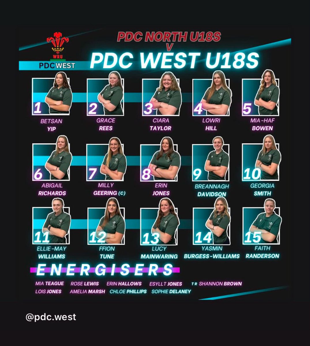 Pob lwc i 13 o'n bechgyn a 6 o'n merched sy'n chwarae heddiw. #CSG 🏉
Good luck to 13 of our boys and 6 girls who are playing  today. #CSG 🏉