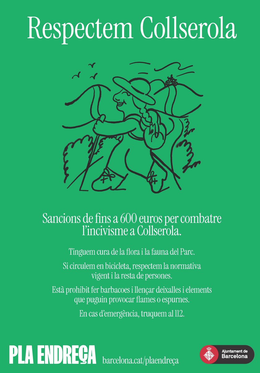 Horta-Guinardó (@bcn_hg) on Twitter photo 🔊 Al <a href="/parcncollserola/">Parc Natural de Collserola</a> evita emetre sons estridents i fer 🗣️ crits innecessaris. Té efectes negatius sobre la fauna salvatge. Ajuda’ns a que tothom, persones i animals, puguin gaudir de la tranquil·litat del Parc.
ajuntament.barcelona.cat/horta-guinardo…
#PlaEndreça 🔊 Al <a href="/parcncollserola/">Parc Natural de Collserola</a> evita emetre sons estridents i fer 🗣️ crits innecessaris. Té efectes negatius sobre la fauna salvatge. Ajuda’ns a que tothom, persones i animals, puguin gaudir de la tranquil·litat del Parc.
ajuntament.barcelona.cat/horta-guinardo…
#PlaEndreça