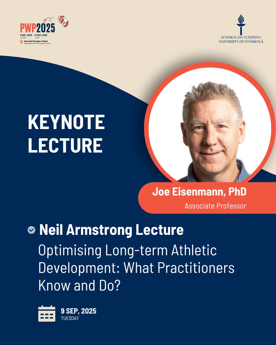 PWP2025 (@pwp2025) on Twitter photo Meet our keynote speakers:
Neil Armstrong: Joe Eisenmann
<a href="/Joe_Eisenmann/">Joe Eisenmann PhD</a> #ltad #children #exercise #PWP2025 Meet our keynote speakers:
Neil Armstrong: Joe Eisenmann
<a href="/Joe_Eisenmann/">Joe Eisenmann PhD</a> #ltad #children #exercise #PWP2025