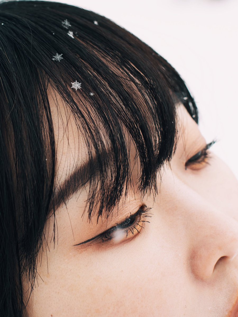 黒髪に降り添ふ
雪の結晶

_