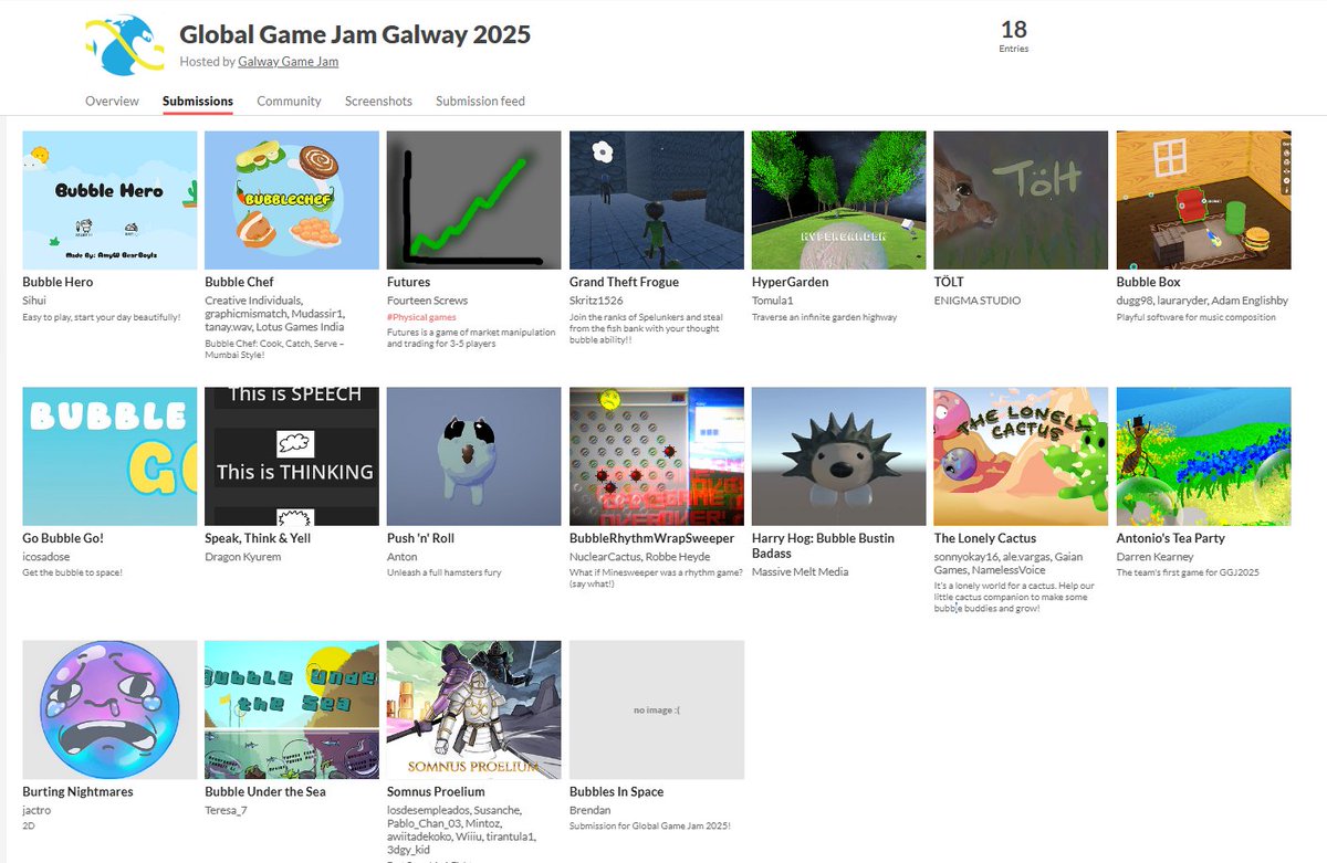 Jammers will be showcasing their games NOW on our Discord! <a href="/globalgamejam/">GlobalGameJam</a>  #GGJ2025