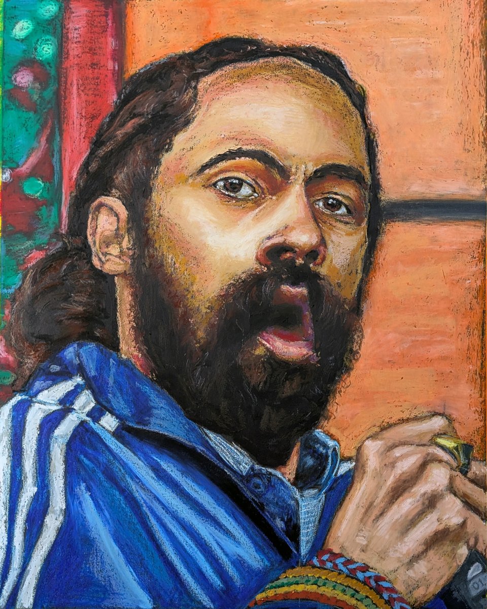 20x25 pastel portrait of Damien Marley for my Soul music series (#5 0f 6). #soulmusic #cobbartteacherscreate #pastels