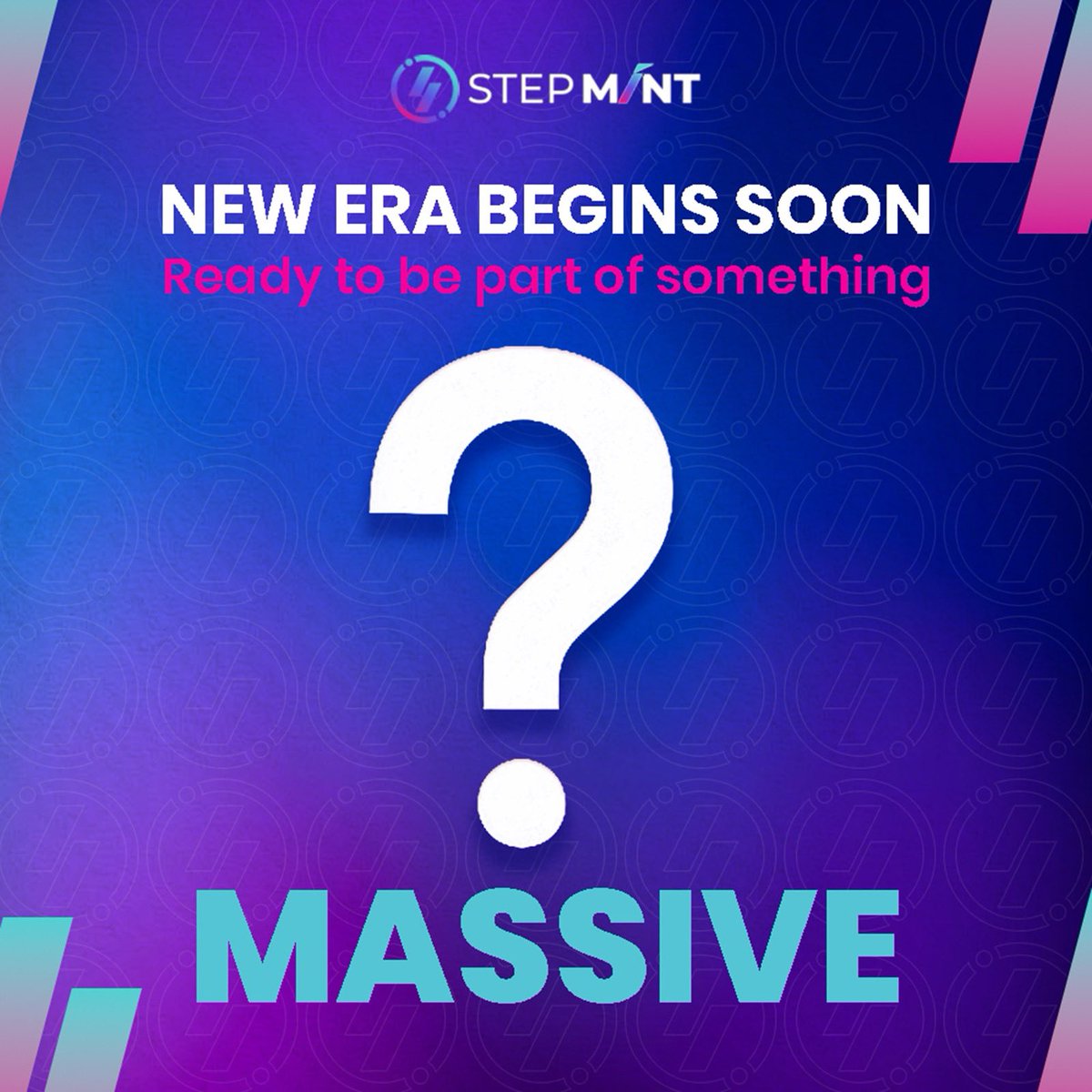 step_mint's tweet image. New Era begins soon. 

Ready to be part of something MASSIVE?

What could be bigger than big? 
You’ll find out soon with StepMint!
Stay tuned!

#stepmintchallenge