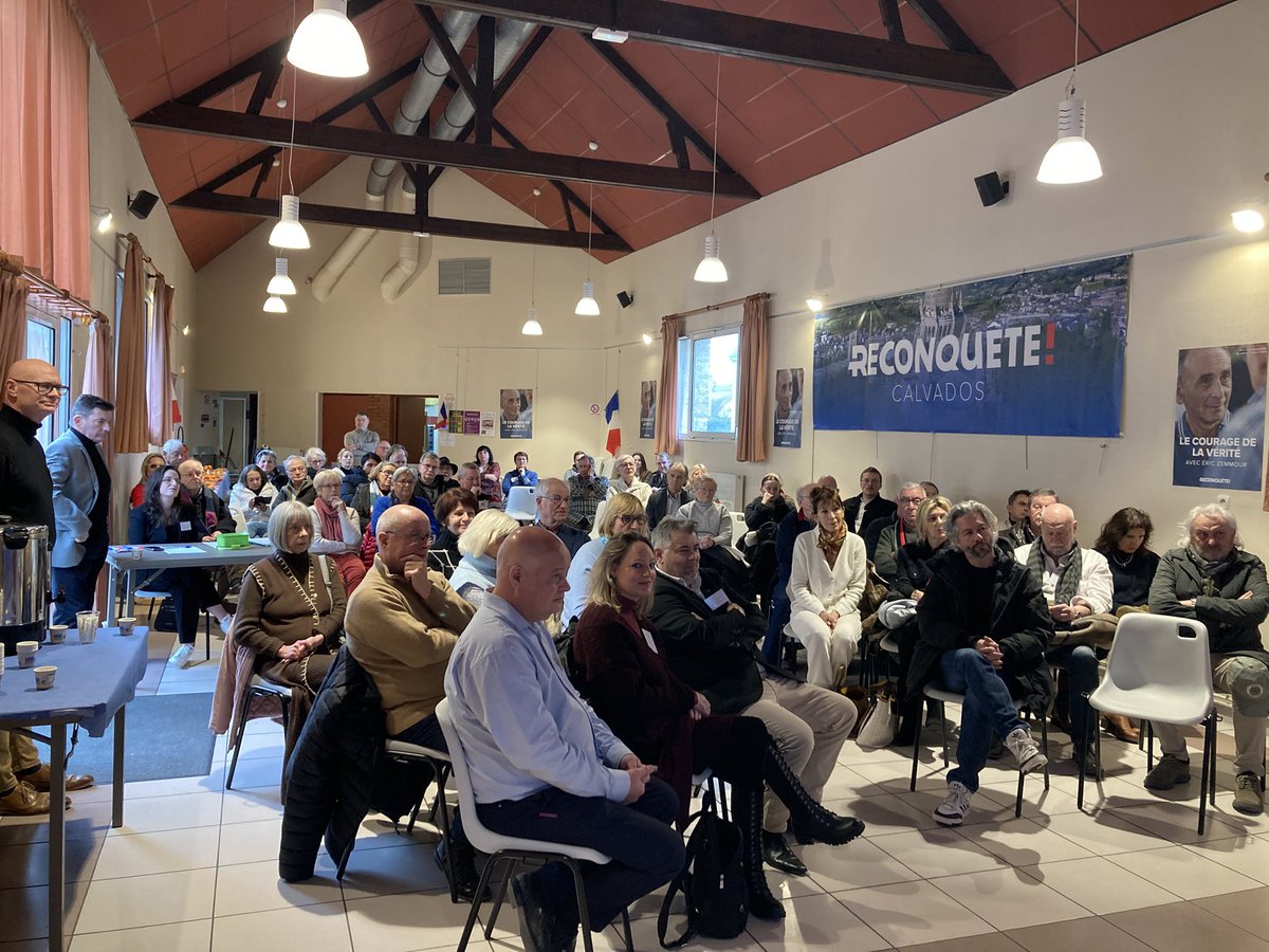 Reconquete14's tweet photo. Aujourd’hui 75 militants ultra-motivés s’étaient réunis à #Courseulles/Mer pour partager la galette et lancer l’année 2025, autour de @PascaleDeutsch et tout le bureau de la fédération @Reconquete_off du #Calvados !
Une très belle ferveur militante prête à faire gagner nos idées! https://t.co/YRpZ9vFrnG