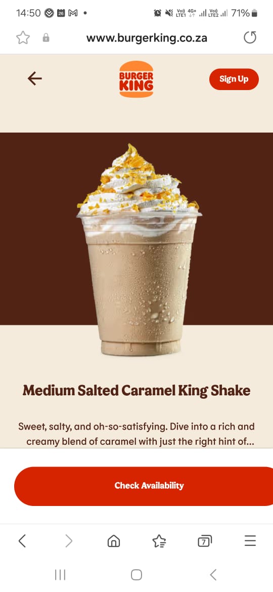 MarcusGovender1's tweet photo. @BurgerKingZA 
Today I bought a 'salted caramel milkshake' for my son @ThePavSA.

What was advertised compared to what we received was totally different! The staff were totally surprised when we asked where's the 'sprinkles' topping as per advertised image! https://t.co/PMoNwtSvqc