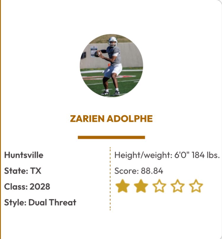 Zay_Adolphe28's tweet photo. Thank you @QBHitList for putting me on the list at 78 out of 200 QB’s! @CoachElliott42 @CoachRSouthern https://t.co/hYk7qTEkXA