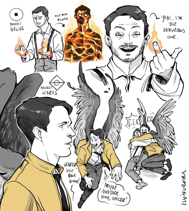Icarus and Helios
A Dirk Gently AU 💛
(More details under that post) 