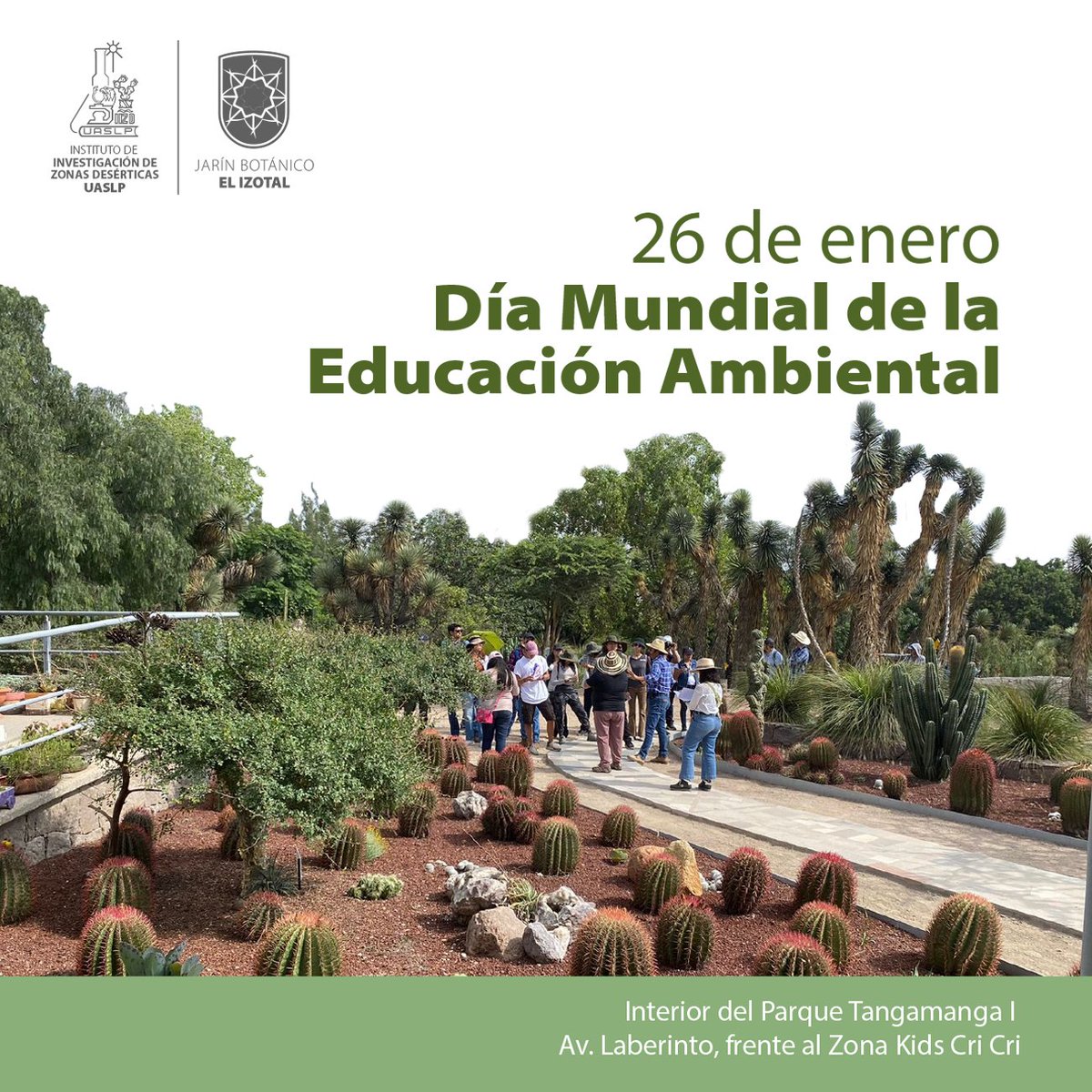 LaUASLP's tweet photo. ✅ Hoy celebramos el #DíaMundialDeLaEducaciónAmbiental 🌎🌿, fecha que conmemora las acciones en favor del medio ambiente. 

#UASLP @izotaluaslp @IIZD_UASLP https://t.co/zd40oMnMqg