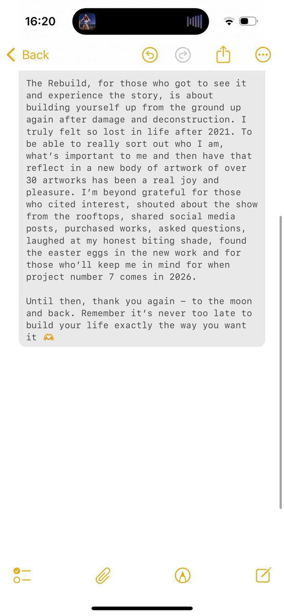 michaelwi92's tweet photo. It’s a wrap! The Rebuild is over and I’m so so grateful and proud for every second 🫶 

#art #scotland #edinburgh #abstract #rebuild #mixedmedia #gratitude #proud #fin https://t.co/DbK4Q2iD6i