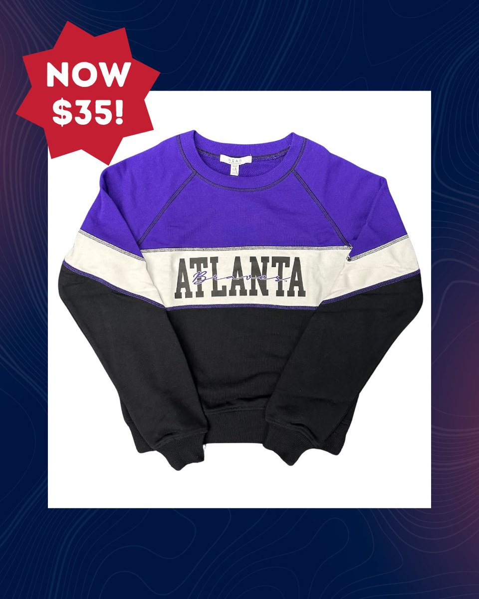 bravesthreads's tweet image. We are open 11-6 today with new markdowns! These items and more on sale!! Free parking for 2 hours in the Red Deck at @BatteryATL!