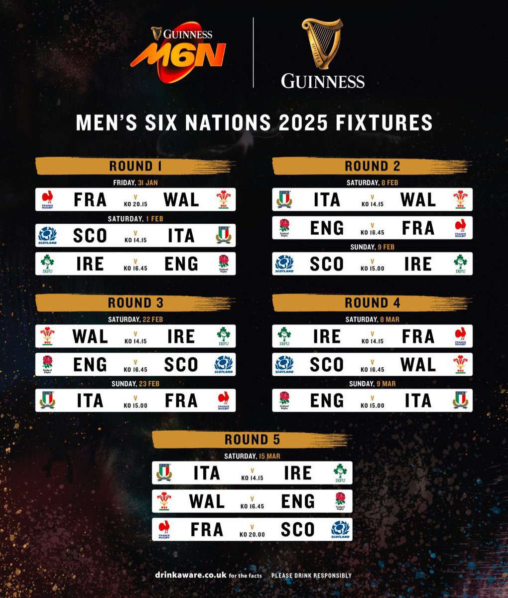 Rugby returns to Parc Mawr this weekend both on and off the pitch. 

Join us as Wales kick off their 6 nations campaign away to France. 

Special offers on drinks will be announced tomorrow for Friday’s Men’s Six Nations opener. 🏴󠁧󠁢󠁷󠁬󠁳󠁿🍻