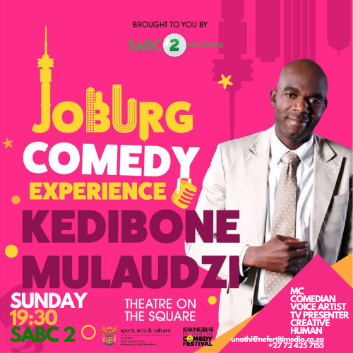 Last episode of #JoburgComedyExperince is airing tonight at 19:30 on SABC2youbelong Don't miss it. Hosted by yours truly Kedibone Mulaudzi <a href="/SABC2/">SABC 2  Feel at Home</a> #BBMzansiumlilo #Ndlozi #SANDF #KaizerCheifs #OrlandoPirates