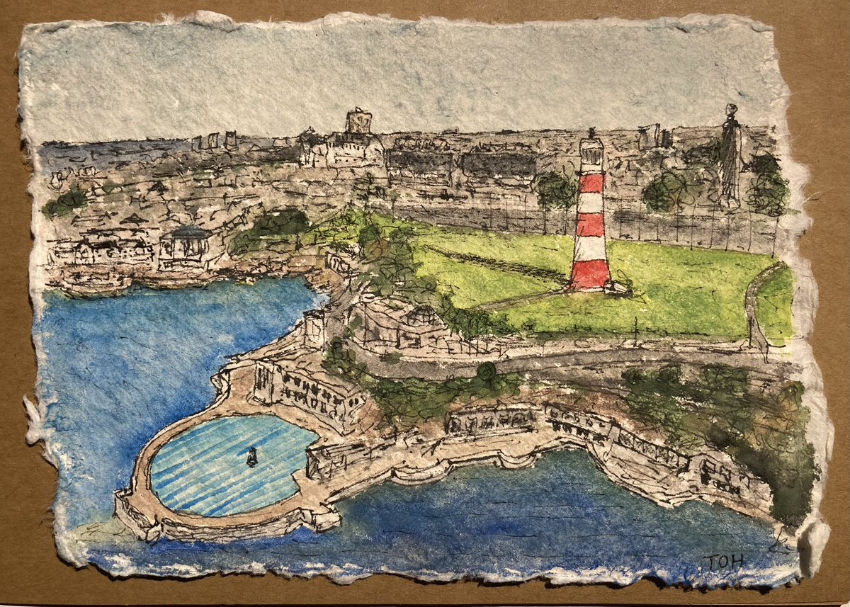 timohare's tweet photo. I enjoyed painting this picture of Tinside Lido and the Plymouth Waterfront. I’m pleased with how the background of the city buildings worked out.
#art #painting #watercolour #watercolours #watercolor #watercolors #ink #sketching #drawing #tinside #plymouthhoe #plymouth #devon https://t.co/iqAFMmKtUJ