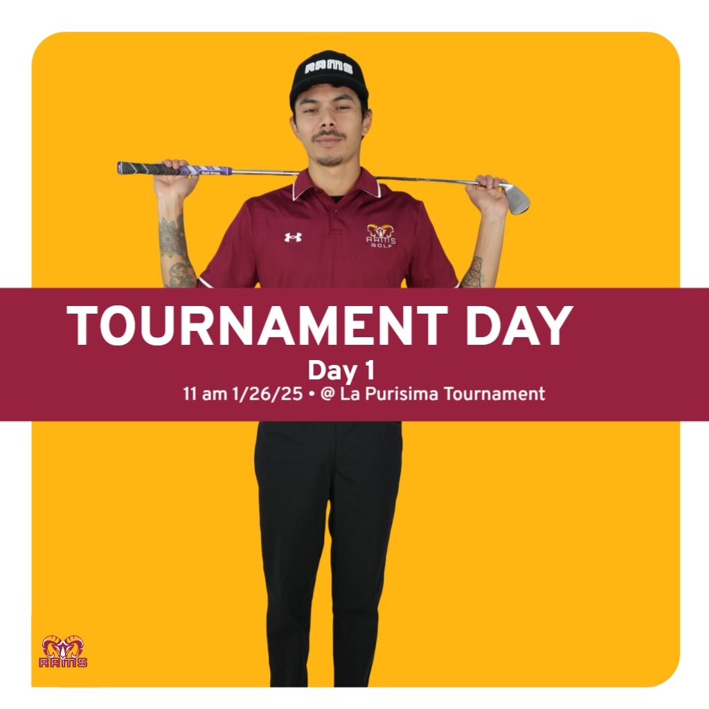 VVC_RAMS's tweet photo. The first golf event of the season for the Rams is today. The new look Rams golf team is in Lompoc, CA today for Day #1 of the La Purisima Tournament.
📍La Purisima Golf Club
⏰11:00am
.
.
.
#VVC I #Athletics I #RAMS I #vvcathletics | #GoRams I #GoVVC I #basketball I #hornsup https://t.co/5PDbGQIN4g