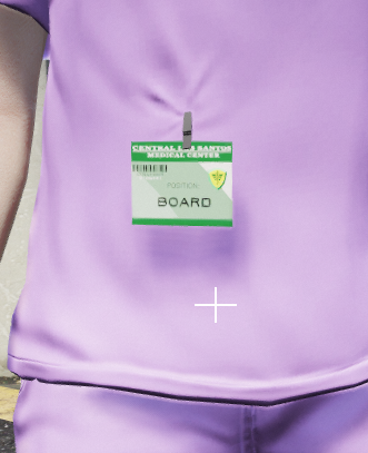 Saw a bug report for holes in the sleeves of the scrubs, ended up on a side quest instead. Separated the cards and gave em a new design to match the hospital properly + all of the doctor ranks