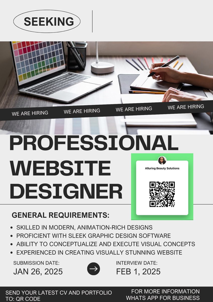 1ONLY1QUEEN's tweet image. Looking for a top-tier WEB DEVELOPER, skilled in modern, animation-rich designs and sleek WordPress interfaces. Must specialize in creating visually stunning, professional sites.
🚨SEND CV/PORTFOLIO TO QR CODE🚨
Read requirements below. #WebDesign
#FreelanceDeveloper