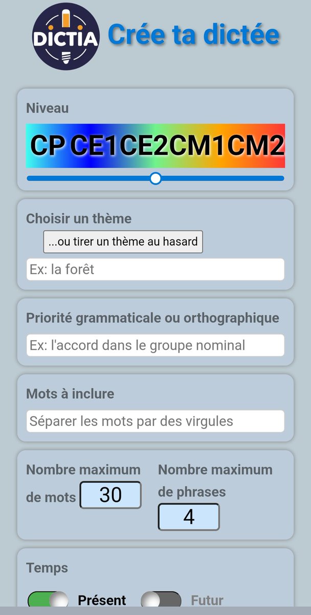 NicoleChedotal's tweet photo. 🌟 Nouvelle application #LaForgeEdu très utile pour les professeurs des écoles
https://t.co/VdVEFMBn8B
🎯#DictIA génère des dictées selon vos paramètres
🌟 les Ressources de la Forge des Communs Numériques Éducatifs à l'école
➡️https://t.co/ls7JVez8B6 https://t.co/NK5pJetOxh