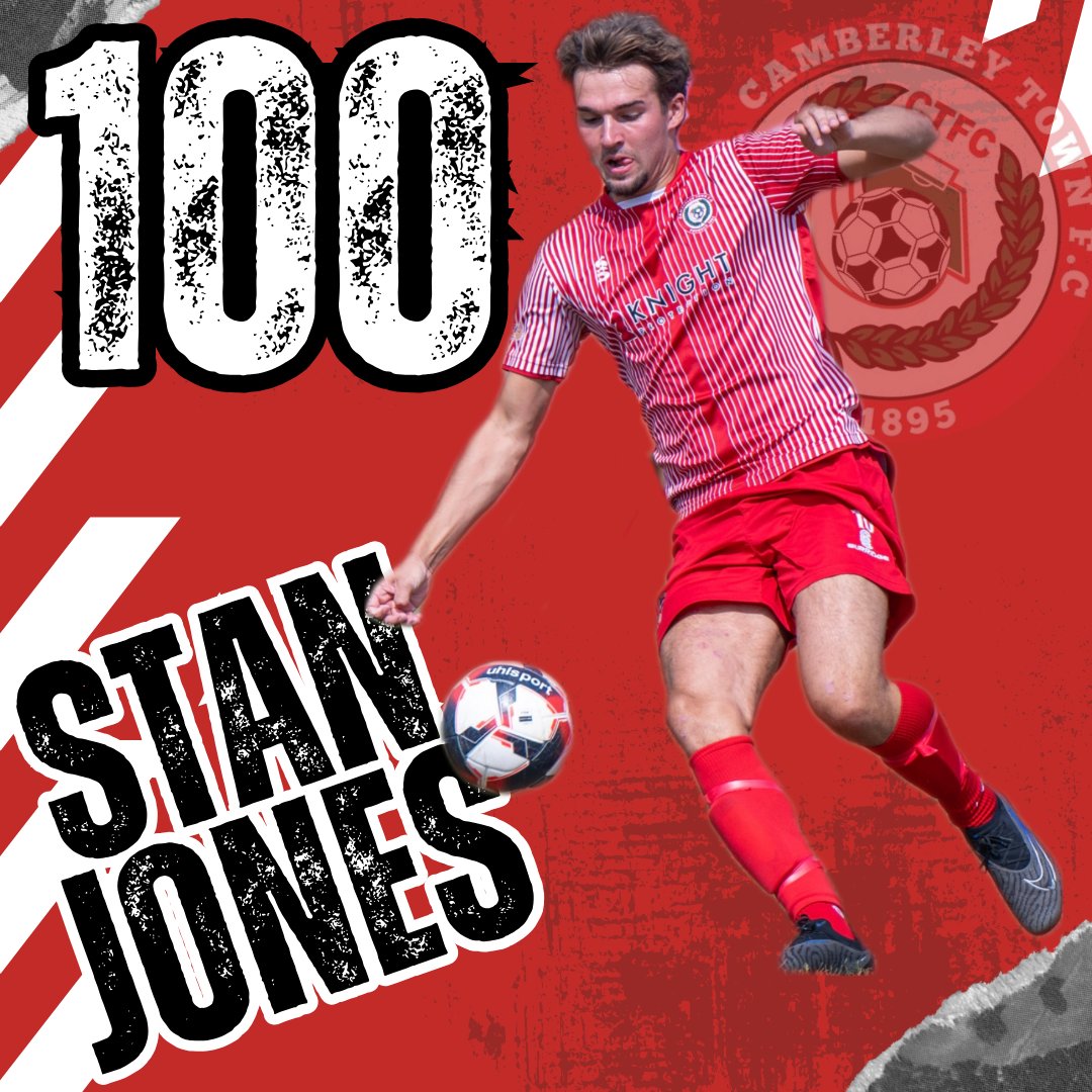 CamberleyTownFC's tweet photo. Massive congratulations to @stanjones_7 who scored on his 100th appearance for the first team yesterday.
Great having you round the place Stan. Here's to many more. https://t.co/edZkdnYRDo