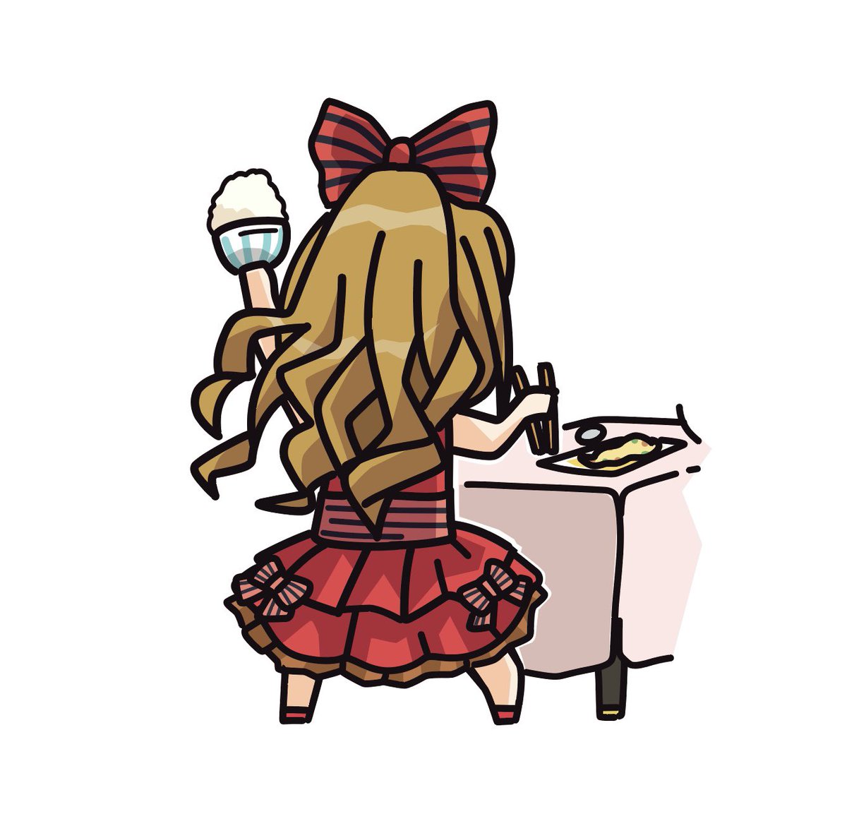 放課後ティータイムのご飯はおかず を
茜ちんに(*・ω・)ノ🍚
 #シンデレラガールズ博覧会
 #日野茜 