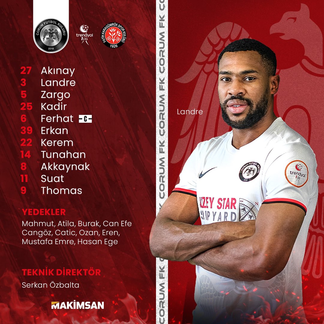 corumfk1876's tweet photo. İlk 11 açıklandı!
#FKGvÇFK https://t.co/1mcbRKSSUi