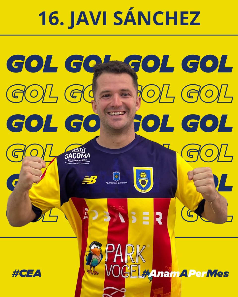 ce_andratx's tweet photo. 𝐆𝐨𝐨𝐨𝐨𝐨𝐨𝐨𝐨𝐨𝐨𝐨𝐥
Javi Sánchez!!
1-1 60’

#2RFEF |#AnamAPerMés| #VamosGallos | #CEA |#SabadellAndratx https://t.co/klNgxXYVU0