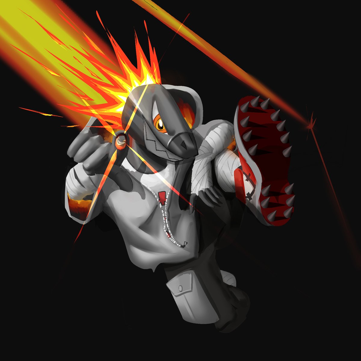 Vaurum_art's tweet photo. Bullet Boi (OC) https://t.co/xsA7KsltDC
