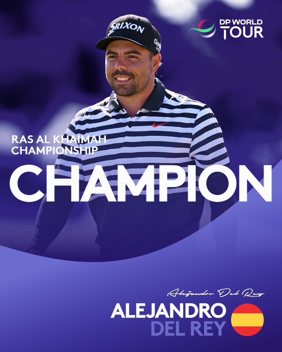DPWorldTour's tweet photo. A maiden victory on his 70th start!

Alejandro Del Rey wins the 2025 Ras Al Khaimah Championship 🏆

#RAKGolfChamps https://t.co/F2L57D2vKH
