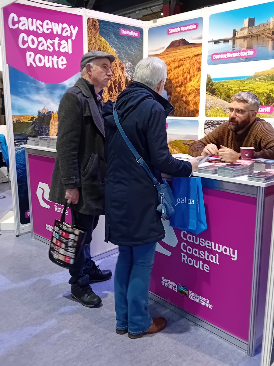 VisitCauseway's tweet photo. The Causeway Coastal Route is in great demand on the final day of Holiday World Dublin 💫 

#visitcauseway #causewaycoastalroute #embraceagiantspirit https://t.co/MjuPVi9Cnq