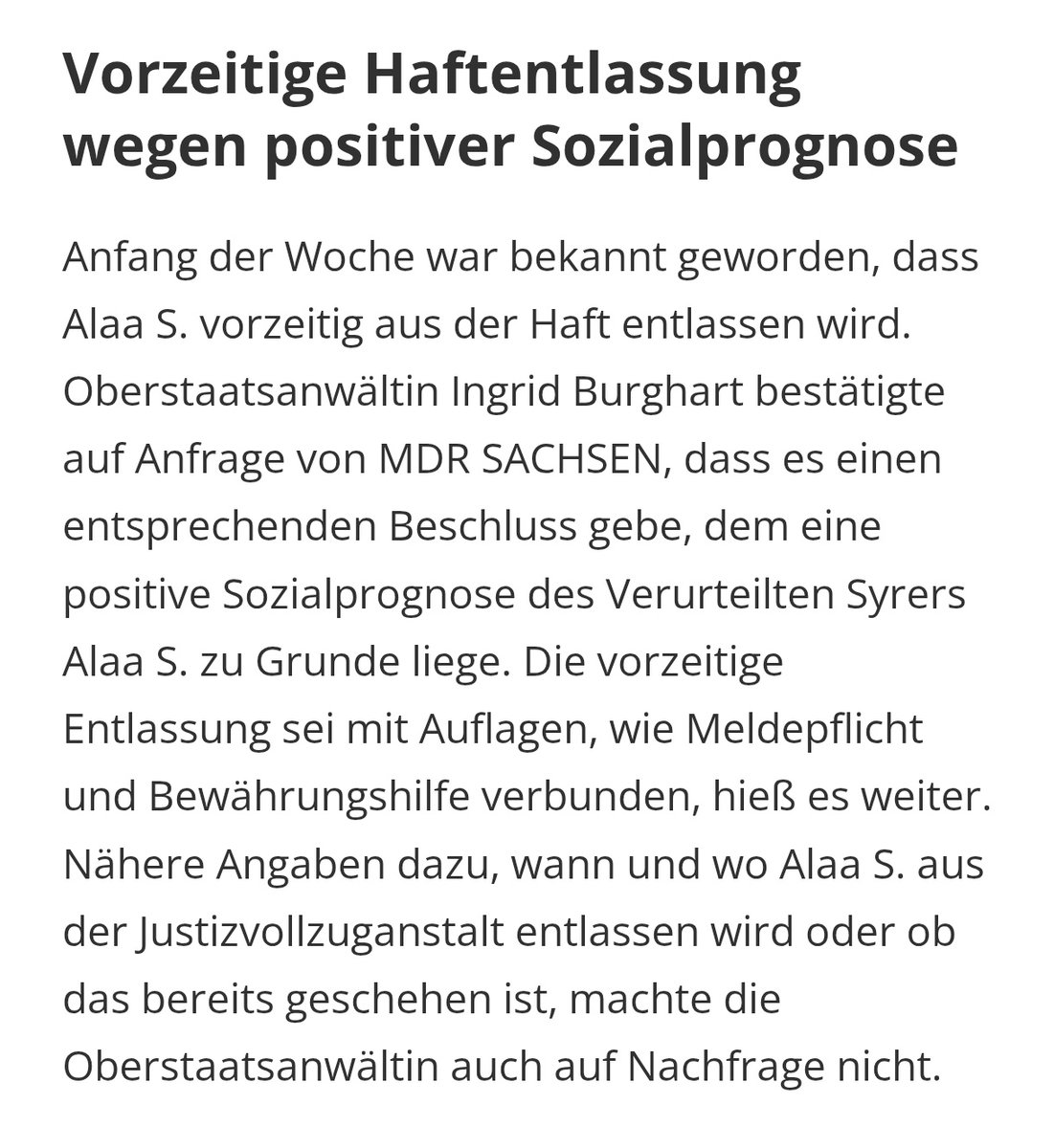 SibelMedi's tweet photo. Mir kann doch keiner erzählen, dass es normal ist?

Ein Syrer tötet einen Menschen, wird frühzeitig wegen "positiver Sozialprognose" freigelassen, und er wird nicht abgeschoben.

Die Eltern von #DanielH sind bestimmt sehr glücklich über diese Entwicklung🙏🏽
https://t.co/XHMpHWmaZU https://t.co/x3BkdtDczO